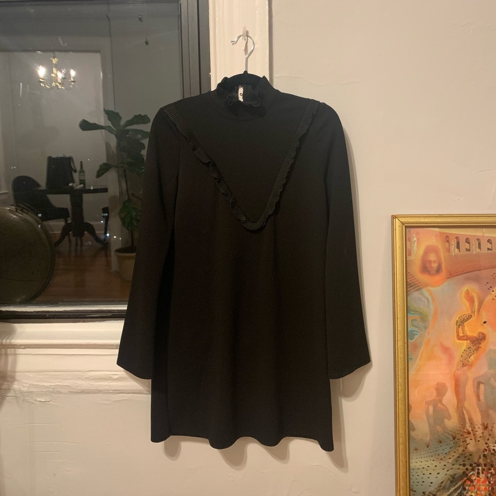 ZARA WB collection black goth mini dress M